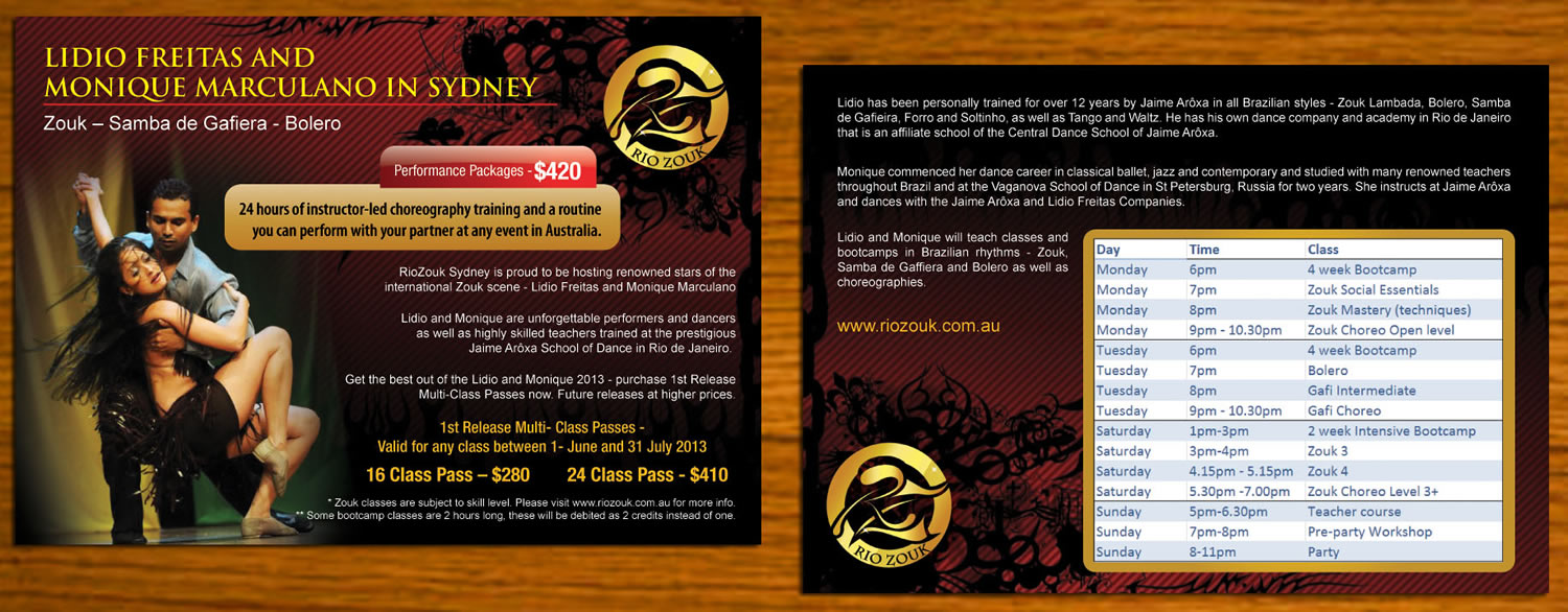 Flyer Design by Sbss for Rio Zouk Sydney | Design #1759296