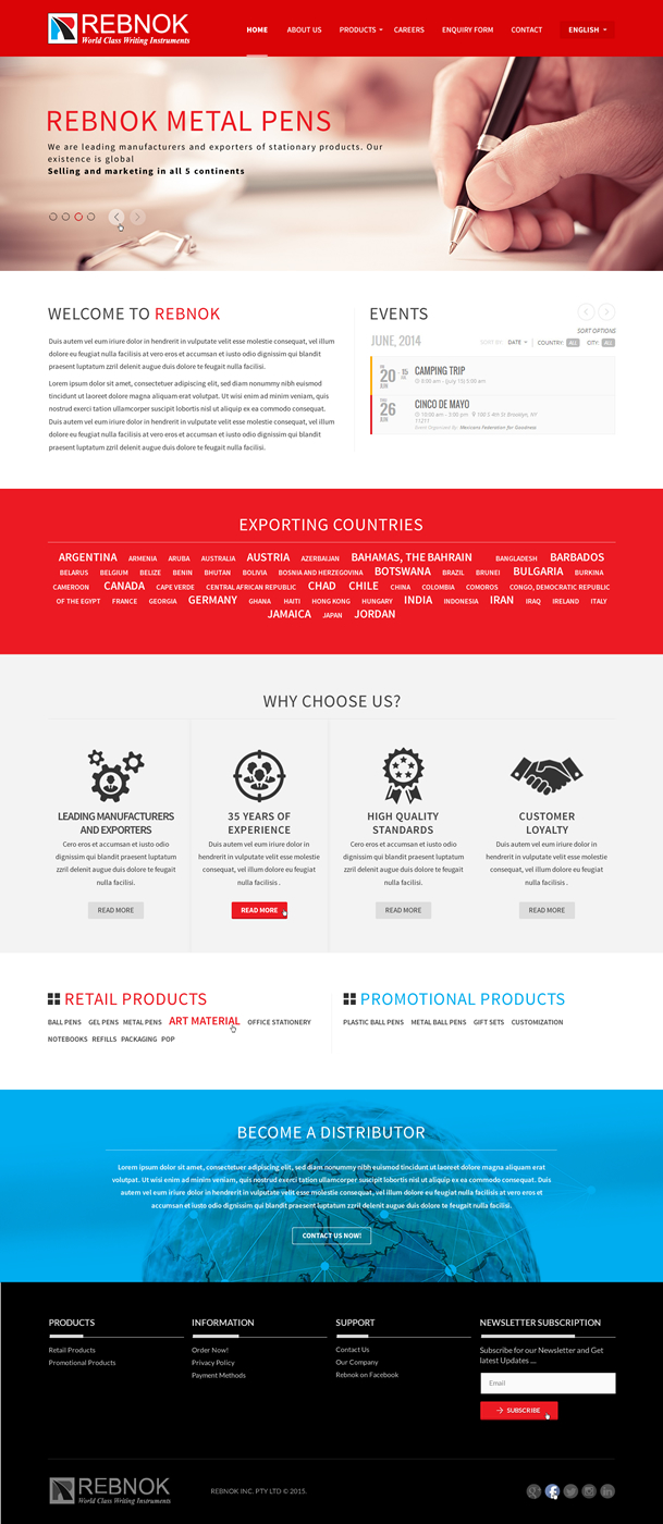 Web Design by A.D.S for Rover Writing Instruments | Design #6622150