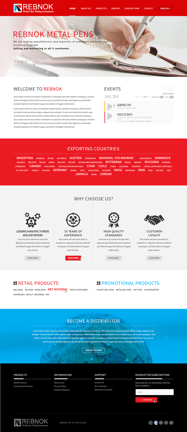 Web Design by A.D.S for Rover Writing Instruments | Design #6622157