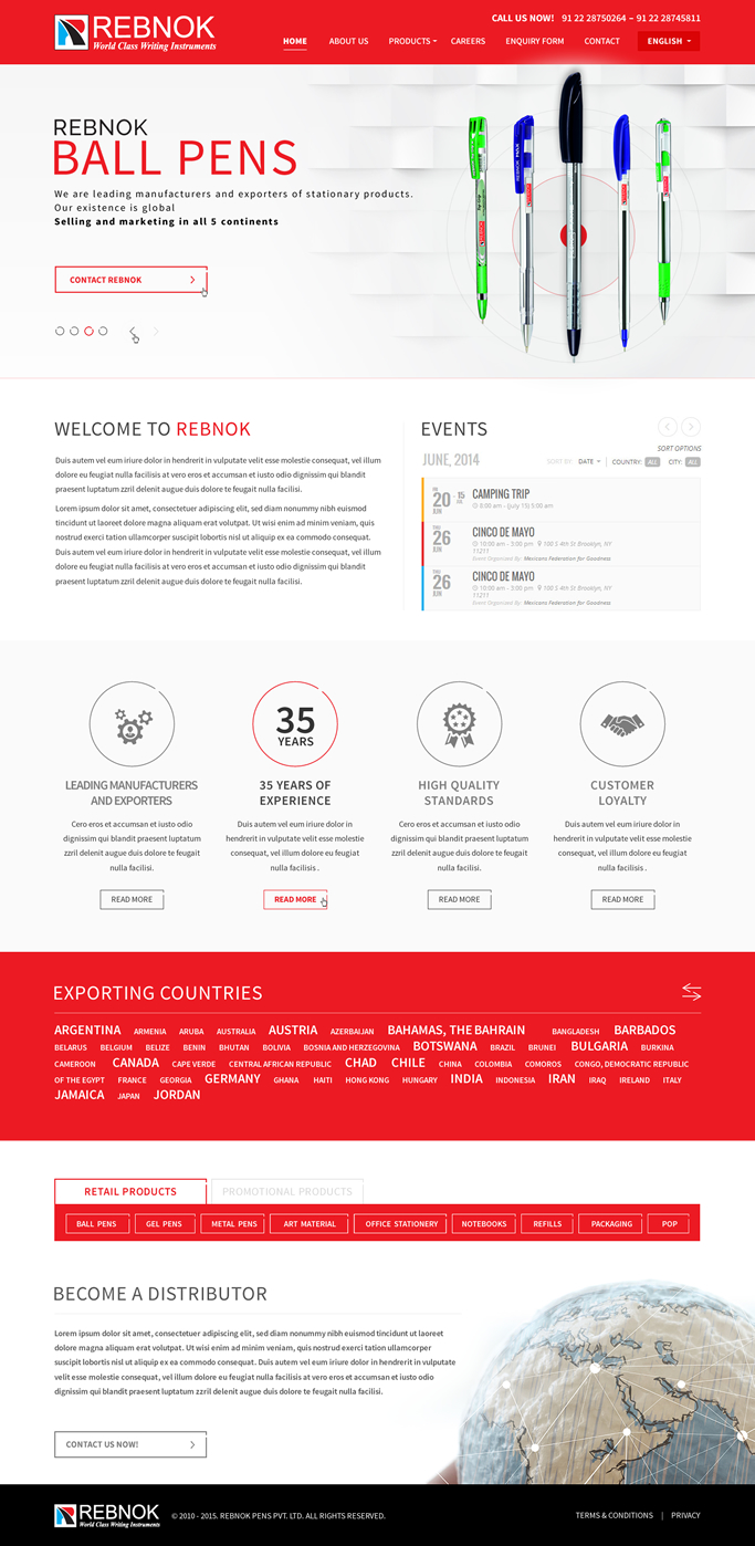 Web Design by A.D.S for Rover Writing Instruments | Design #6622160