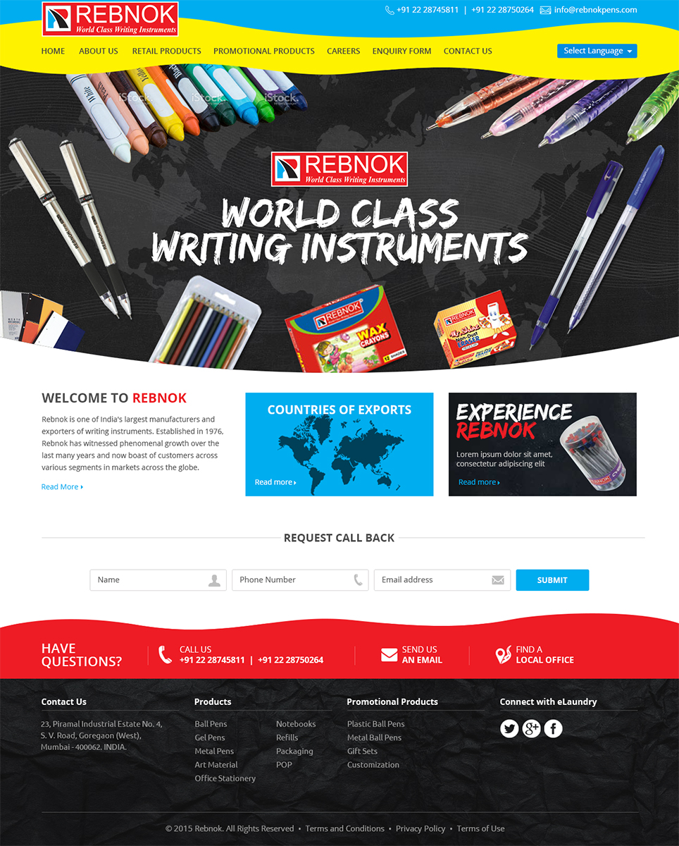 Web Design by RupalTechno for Rover Writing Instruments | Design #6580254