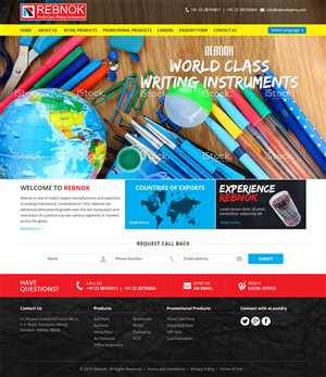 Web Design by RupalTechno for Rover Writing Instruments | Design: #6580534