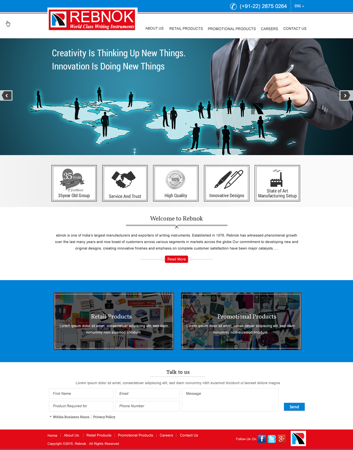 Web Design by harmi_199 for Rover Writing Instruments | Design #6553704