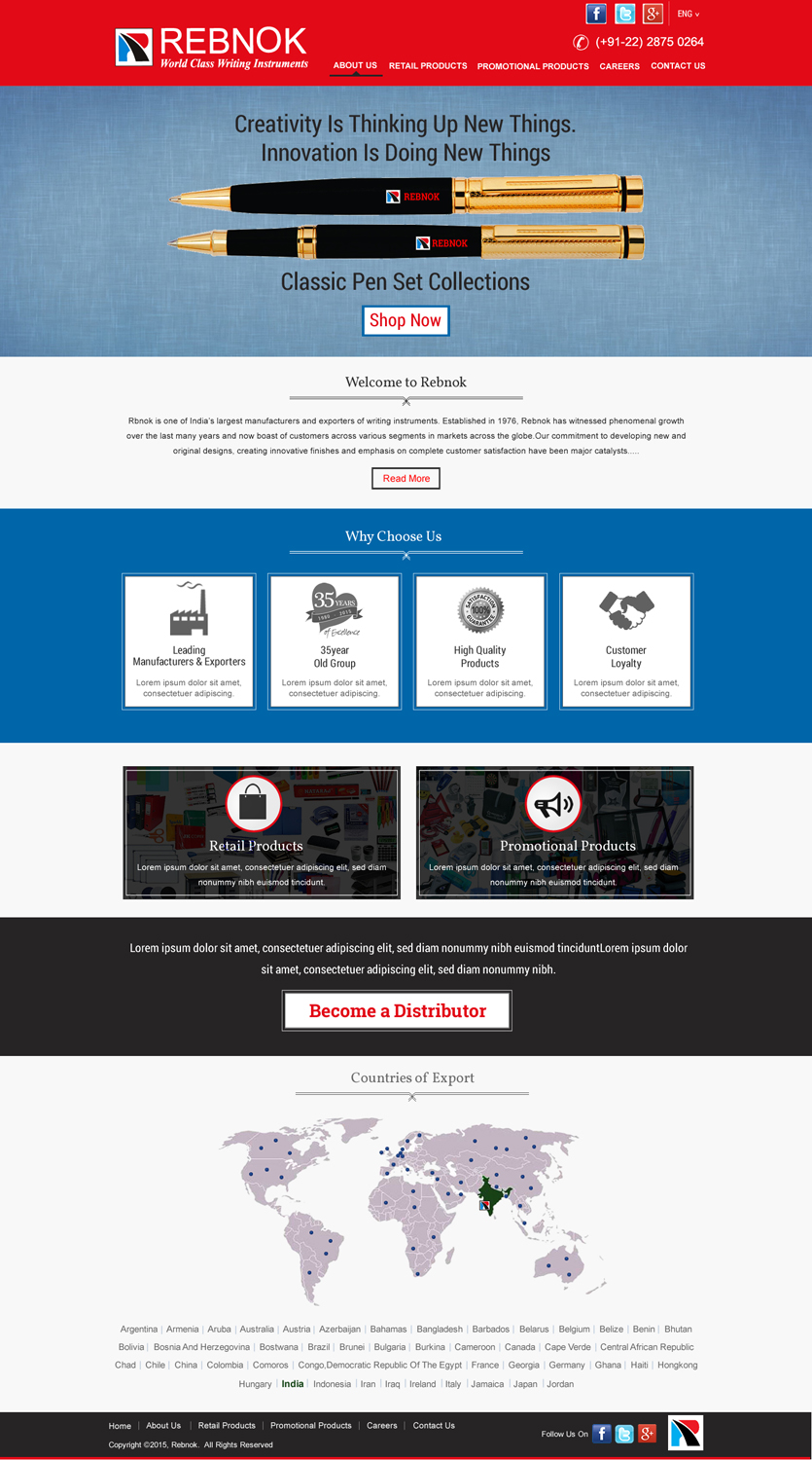 Web Design by HarmiDesigning for Rover Writing Instruments | Design #6613777