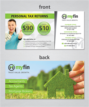 Diseño de Flyer por sun_design para Myfin Group Pty Ltd | Diseño: #6536269
