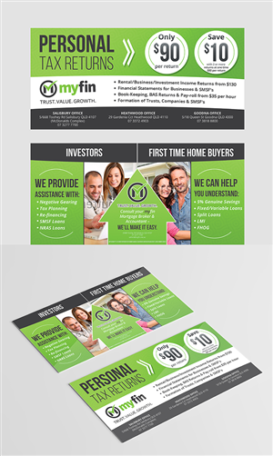 Diseño de Flyer por ADApgs para Myfin Group Pty Ltd | Diseño: #6532803