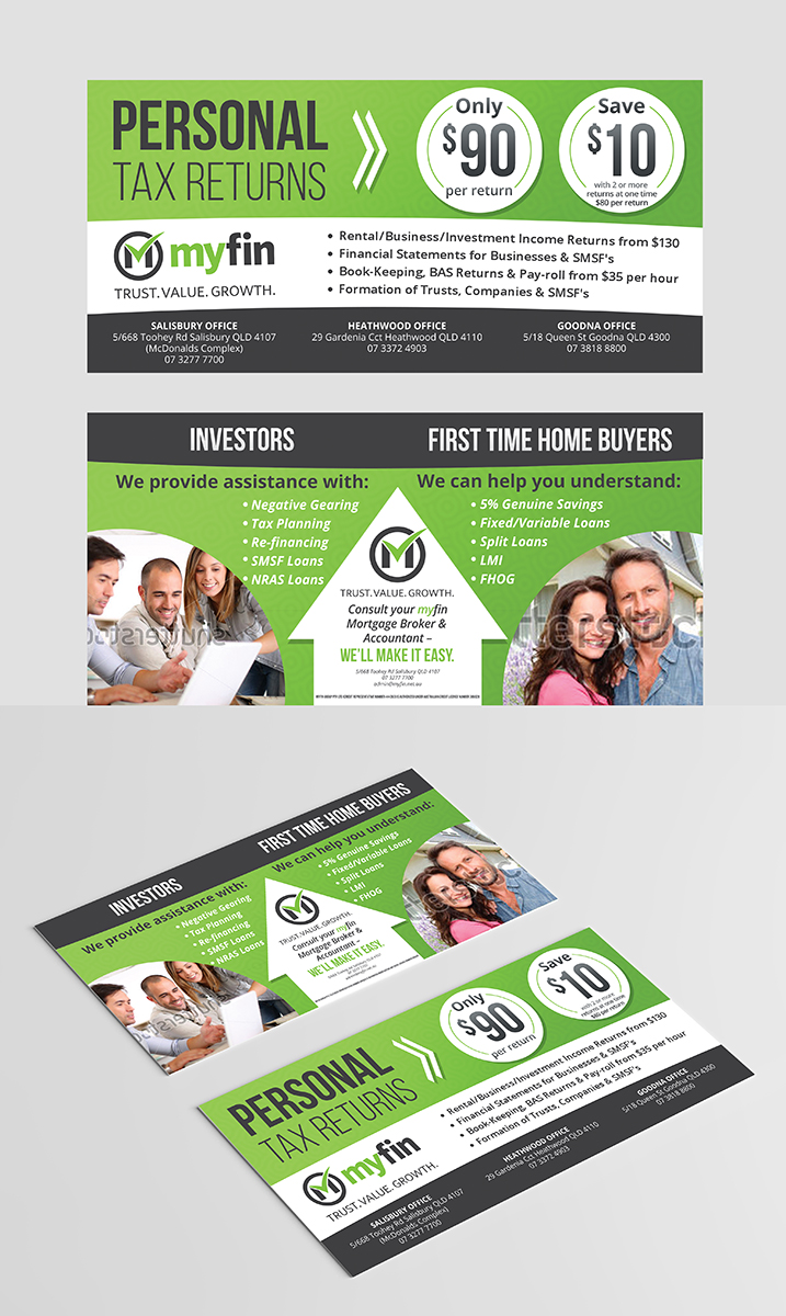 Diseño de Flyer por ADApgs para Myfin Group Pty Ltd | Diseño #6532825