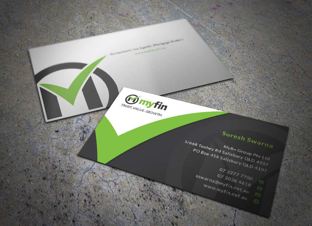 Business Card Design by Eggo May P for Myfin Group Pty Ltd | Design #6531083