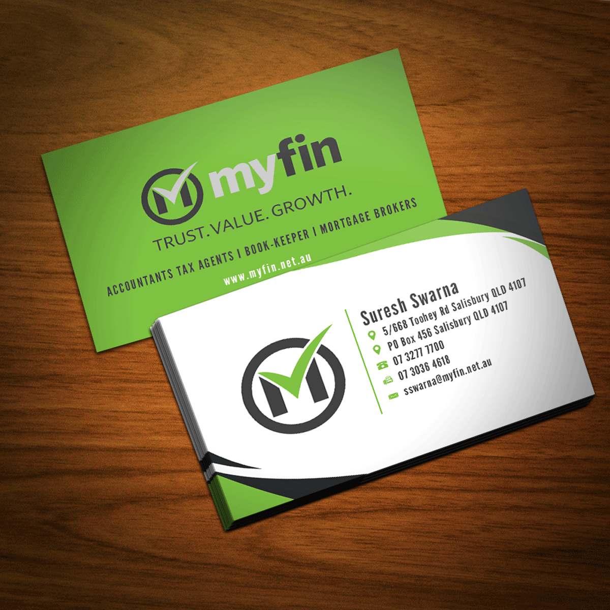 Business Card Design by Riz' for Myfin Group Pty Ltd | Design #6523806