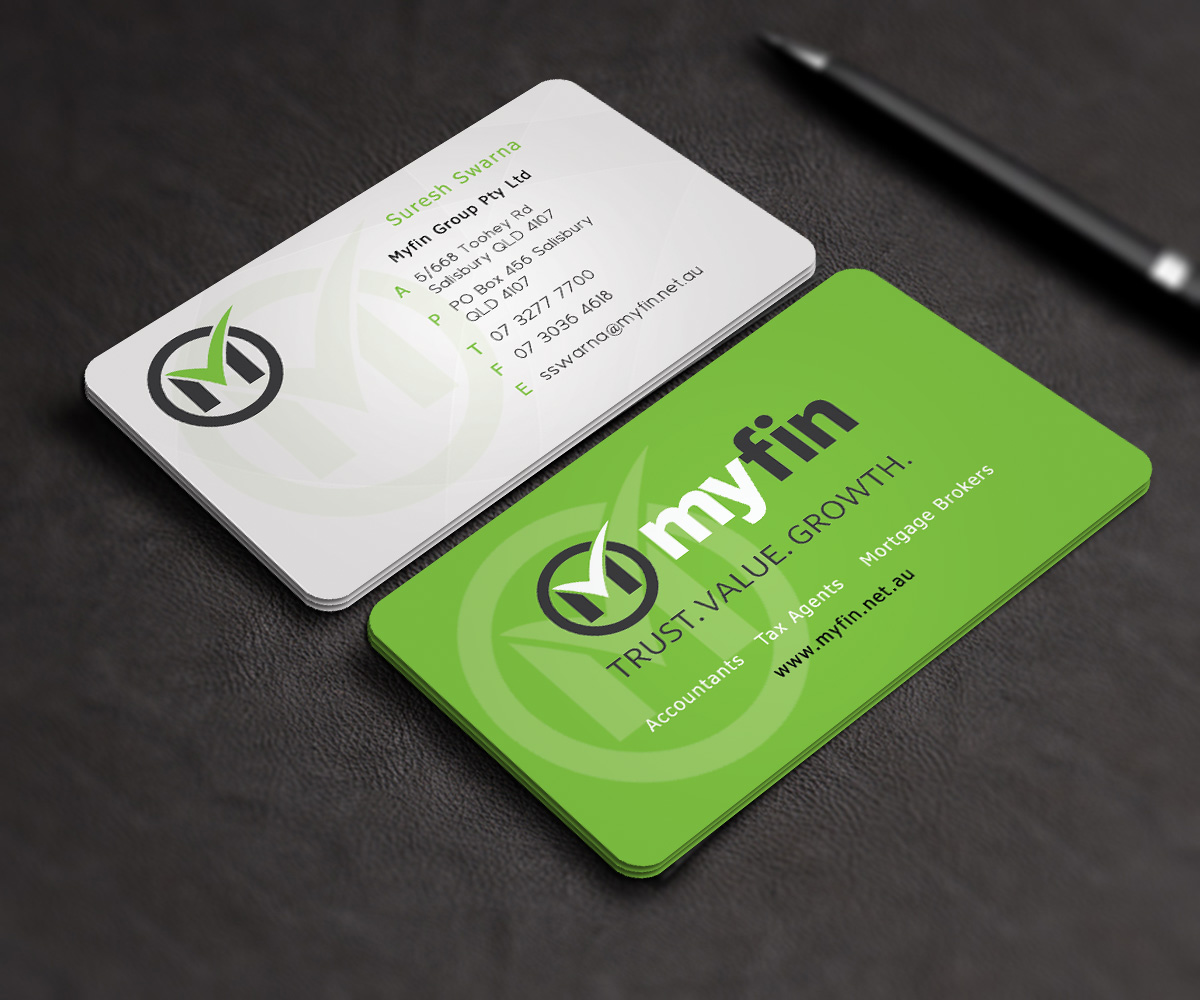 Business Card Design by Stream Graphics for Myfin Group Pty Ltd | Design #6534925