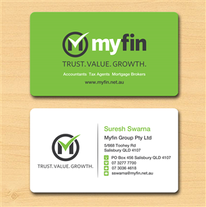 Business Card Design by Lanka Ama for Myfin Group Pty Ltd | Design: #6525123