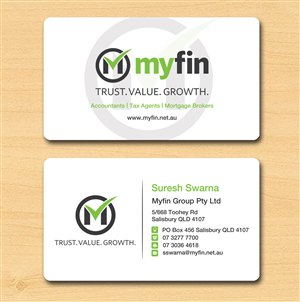 Business Card Design by Lanka Ama for Myfin Group Pty Ltd | Design: #6525125