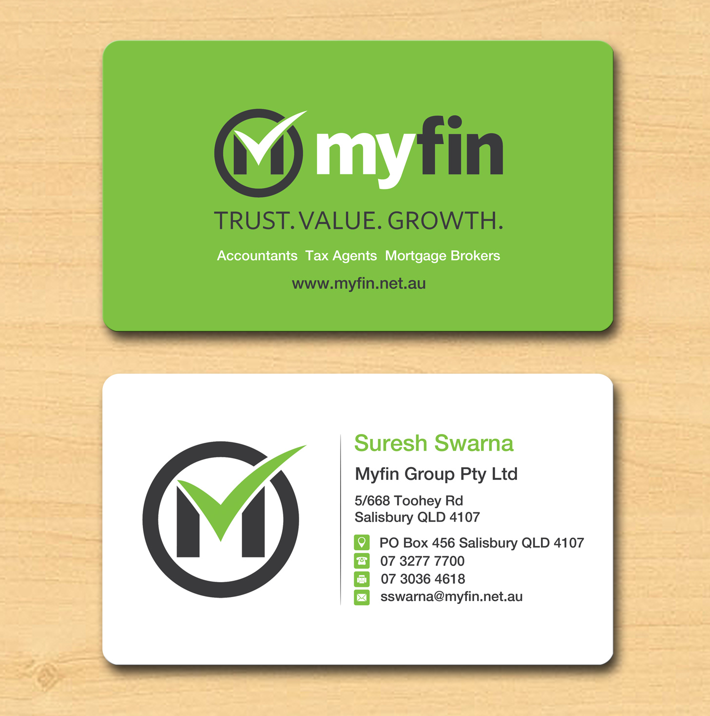 Diseño de Tarjeta de Presentación por Lanka Ama para Myfin Group Pty Ltd | Diseño #6525126