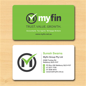 Business Card Design by Lanka Ama for Myfin Group Pty Ltd | Design: #6525126