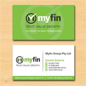 Business Card Design by Lanka Ama for Myfin Group Pty Ltd | Design: #6525131