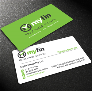 Business Card Design by Lanka Ama for Myfin Group Pty Ltd | Design: #6525133