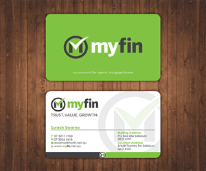 Diseño de Tarjeta de Presentación por Stylez Designz para Myfin Group Pty Ltd | Diseño: #6542690