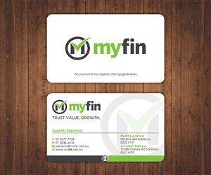Diseño de Tarjeta de Presentación por Stylez Designz para Myfin Group Pty Ltd | Diseño: #6542695