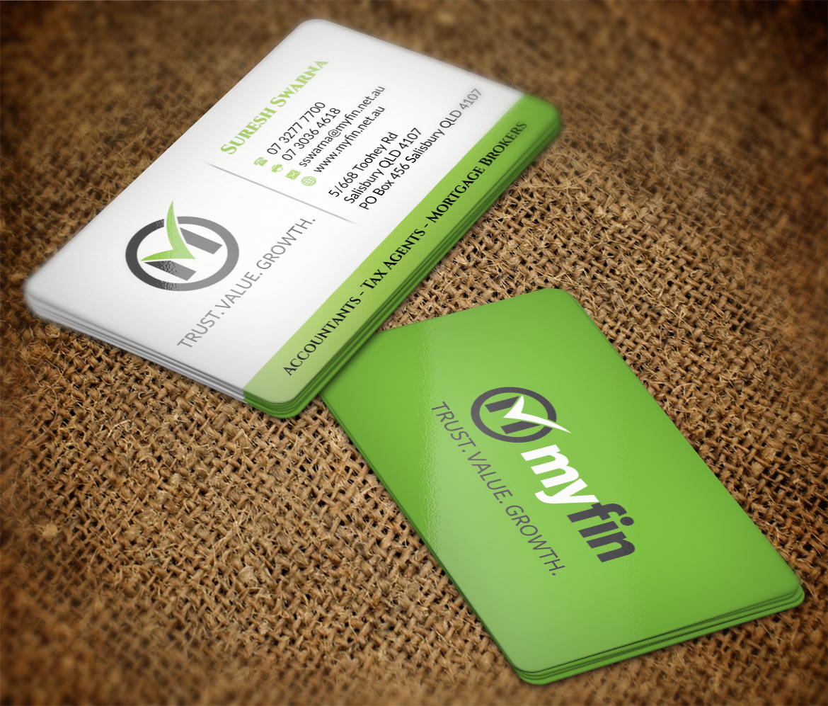 Visitenkarten-Design von AFHUN für Myfin Group Pty Ltd | Design #6528791