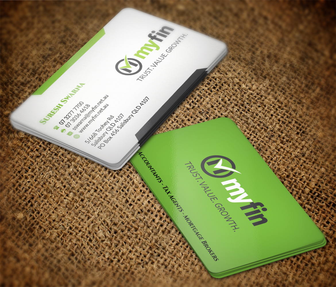 Business Card Design by AFHUN for Myfin Group Pty Ltd | Design #6528988