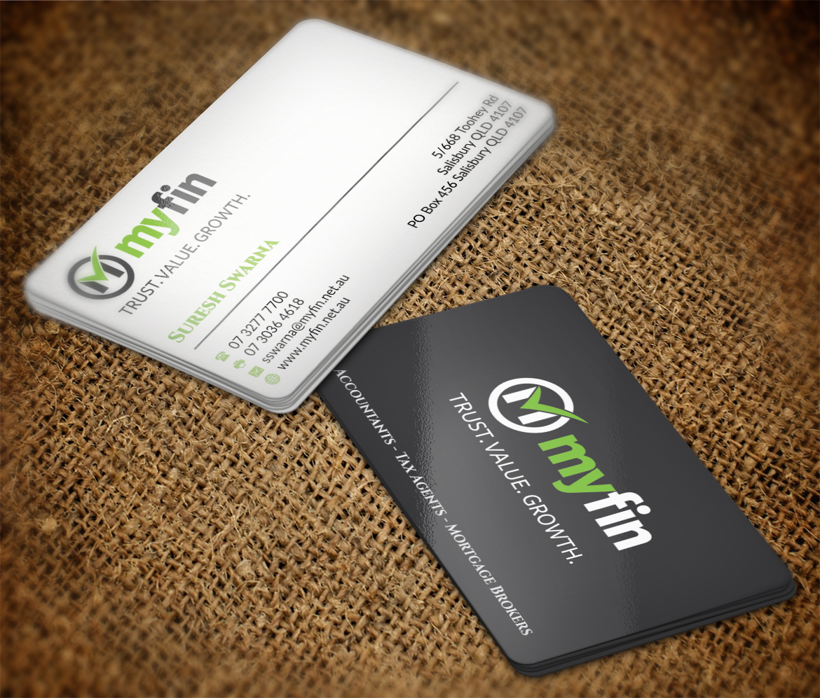 Business Card Design by AFHUN for Myfin Group Pty Ltd | Design #6528990