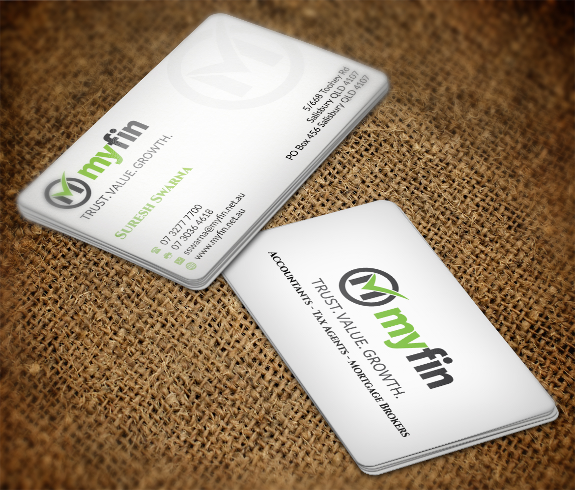 Business Card Design by AFHUN for Myfin Group Pty Ltd | Design #6529397