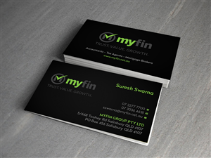Diseño de Tarjeta de Presentación por Creations Box 2015 para Myfin Group Pty Ltd | Diseño: #6535107