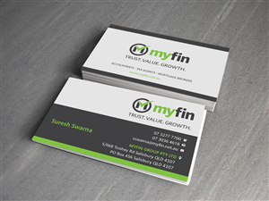 Diseño de Tarjeta de Presentación por Creations Box 2015 para Myfin Group Pty Ltd | Diseño: #6535110
