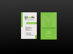 Diseño de Tarjeta de Presentación por Creations Box 2015 para Myfin Group Pty Ltd | Diseño: #6535148