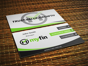 Business Card Design by primarydesigner2k9 for Myfin Group Pty Ltd | Design #6534935
