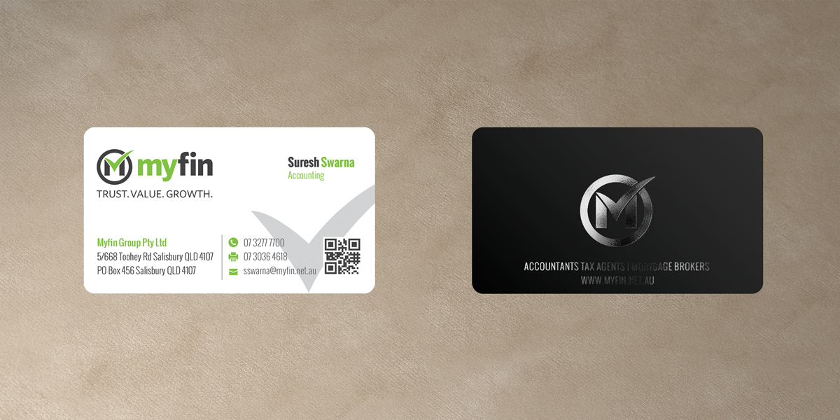 Business Card Design by stoodio.id for Myfin Group Pty Ltd | Design #6539859