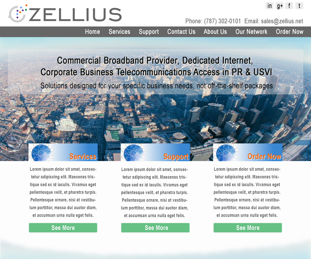 Web-Design von sh für Zellius Telecommunications Inc. | Design #6612200