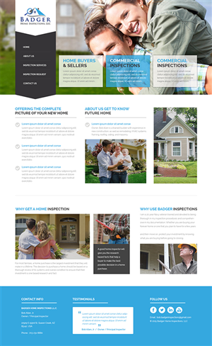 Diseño Web por web deskers para Badger Home Inspections, LLC. | Diseño #6551715