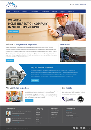 Diseño Web por pb para Badger Home Inspections, LLC. | Diseño: #6551925