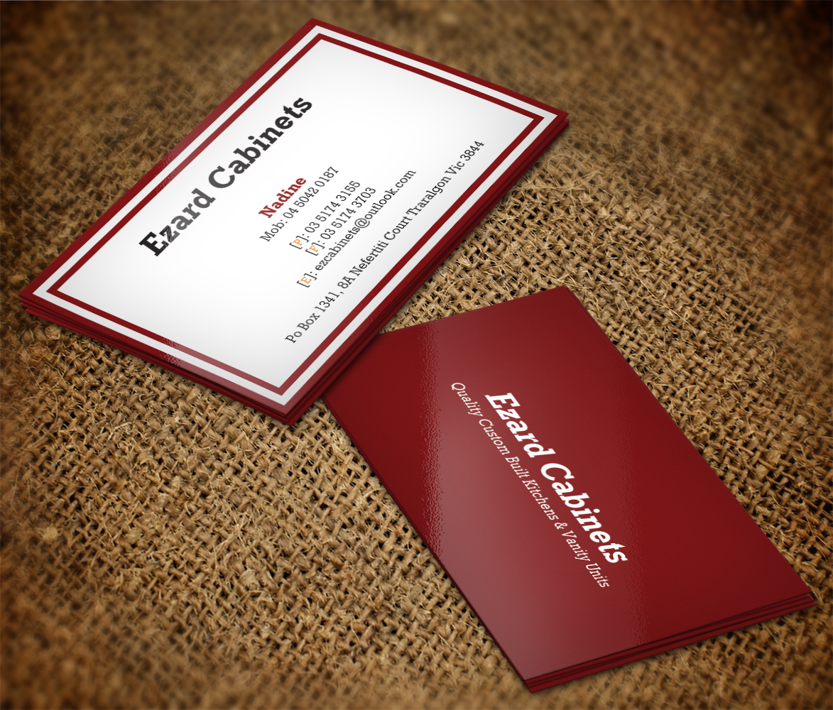 Business Card Design by nuhanenterpriseIT for Ezard Cabinets | Design #6540919