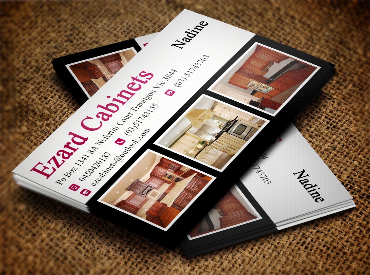 Business Card Design by Lanka Ama for Ezard Cabinets | Design #6528596