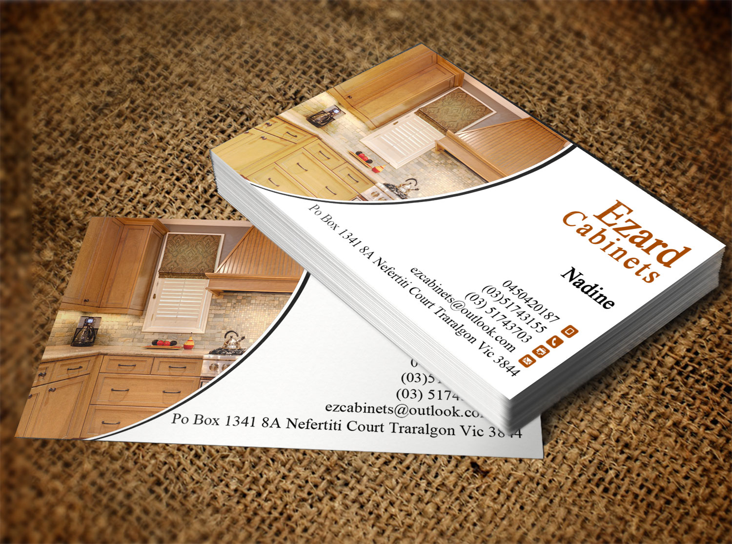 Business Card Design by Lanka Ama for Ezard Cabinets | Design #6528597