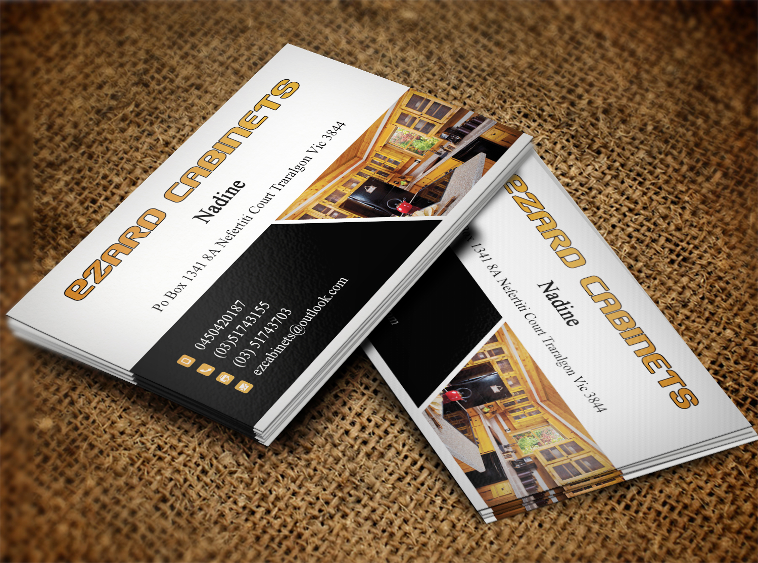 Business Card Design by Lanka Ama for Ezard Cabinets | Design #6528601