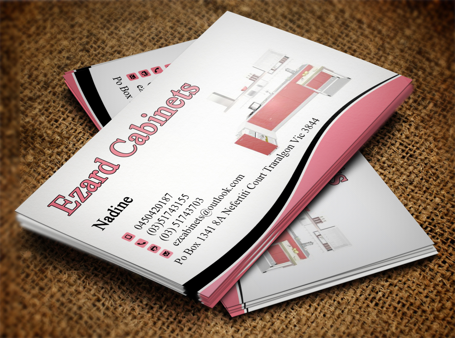 Business Card Design by Lanka Ama for Ezard Cabinets | Design #6528604