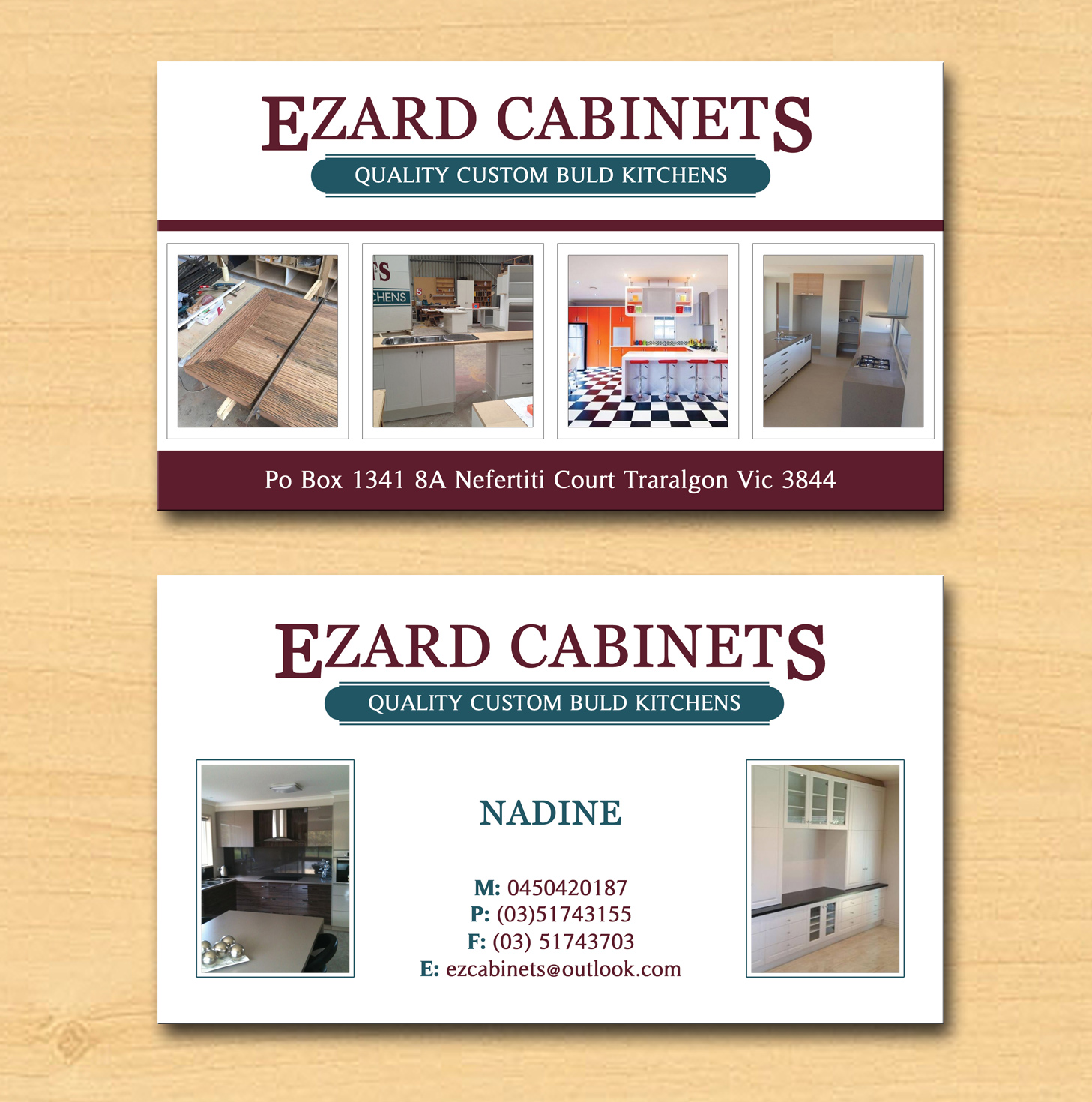 Business Card Design by Lanka Ama for Ezard Cabinets | Design #6528610
