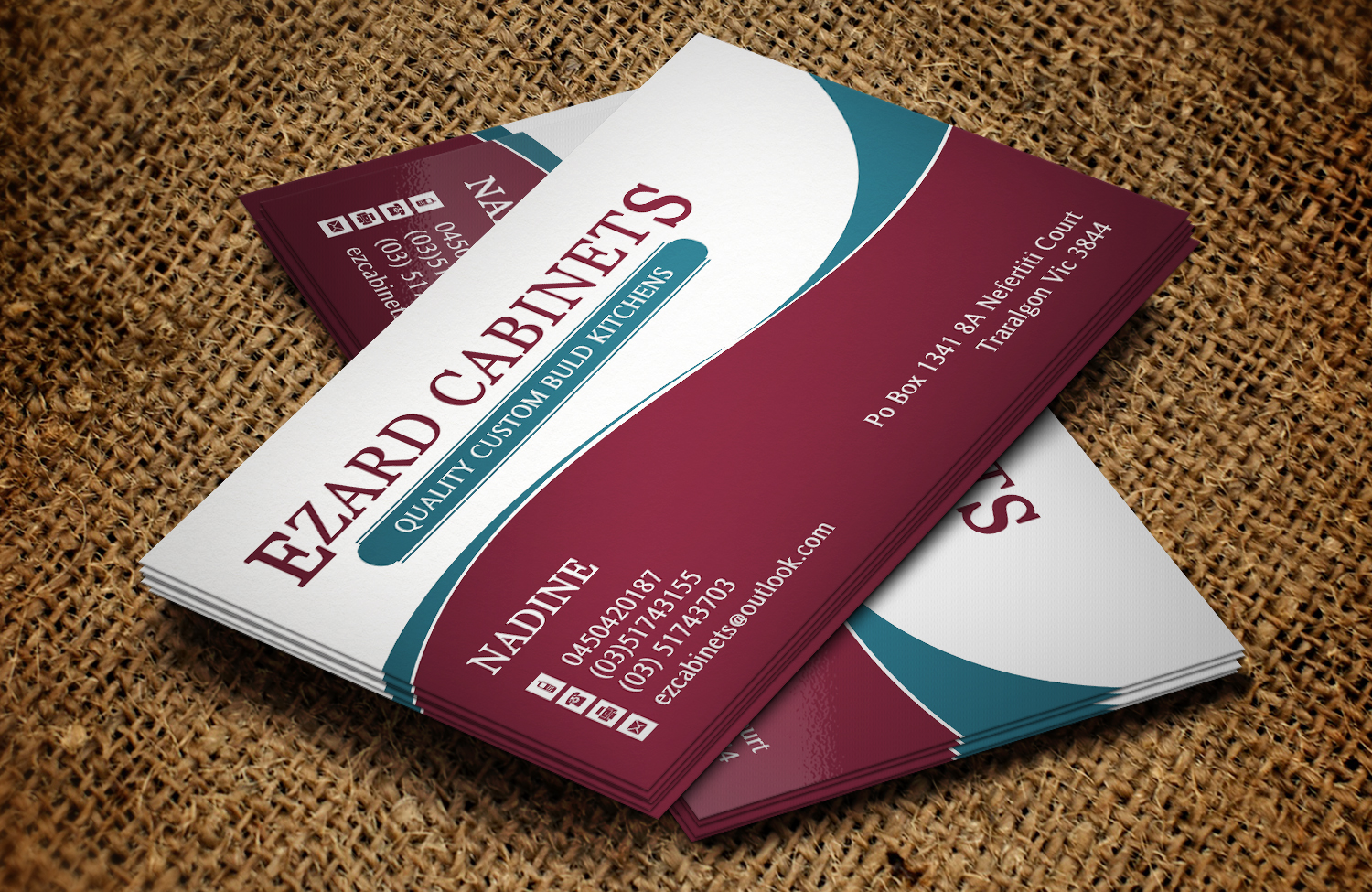 Business Card Design by Lanka Ama for Ezard Cabinets | Design #6528614