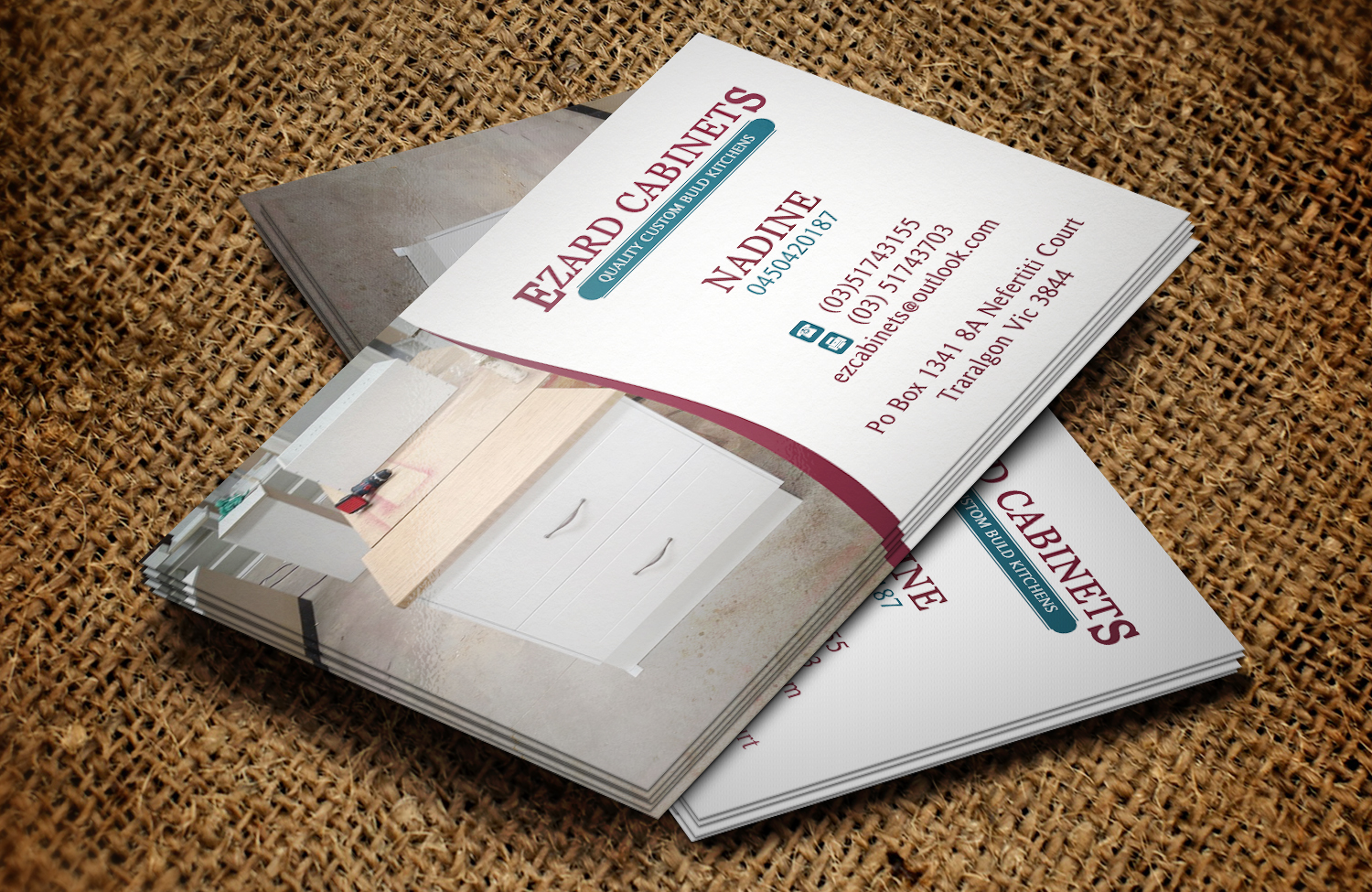 Business Card Design by Lanka Ama for Ezard Cabinets | Design #6540023