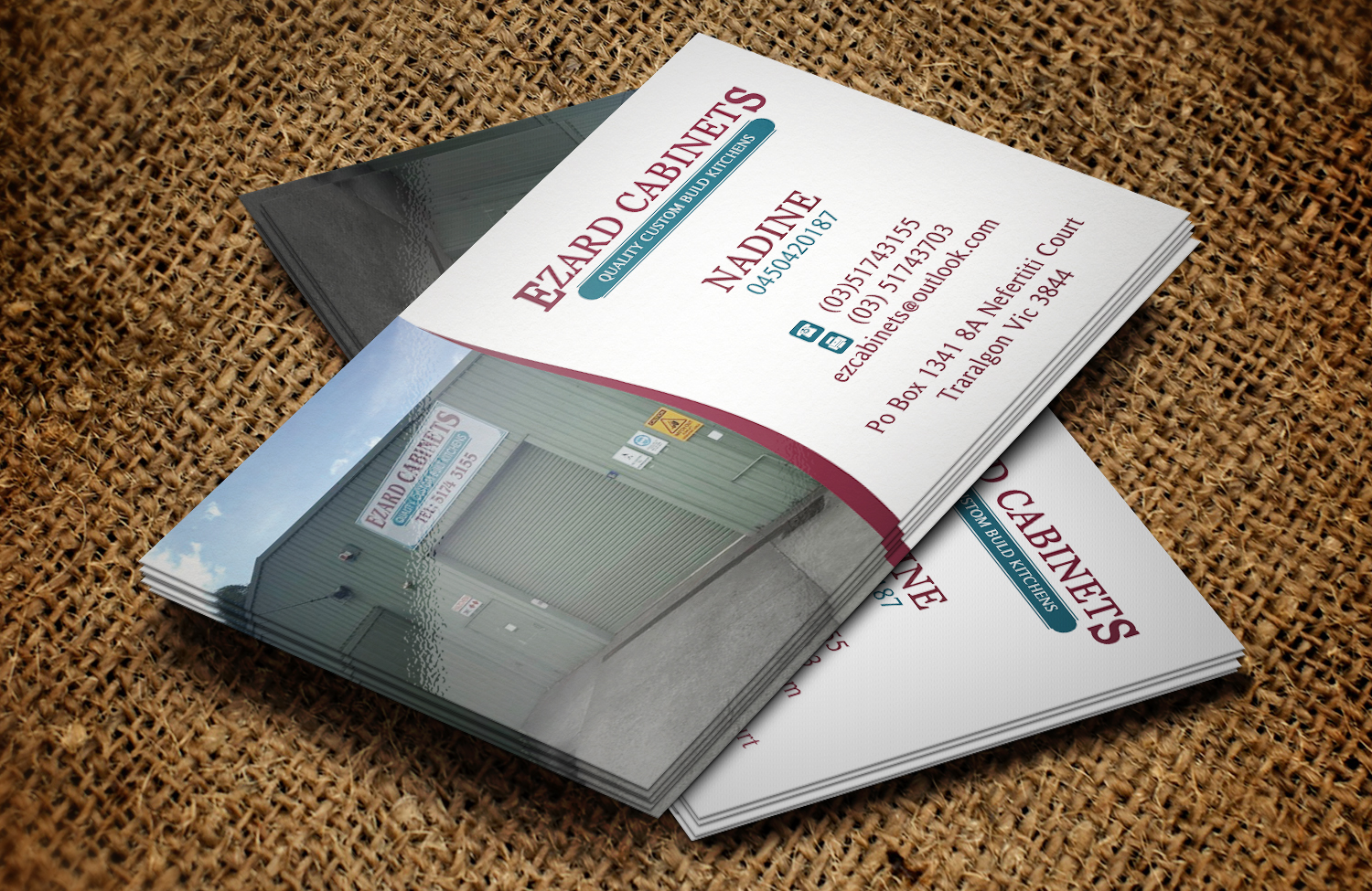 Diseño de Tarjeta de Presentación por Lanka Ama para Ezard Cabinets | Diseño #6540026