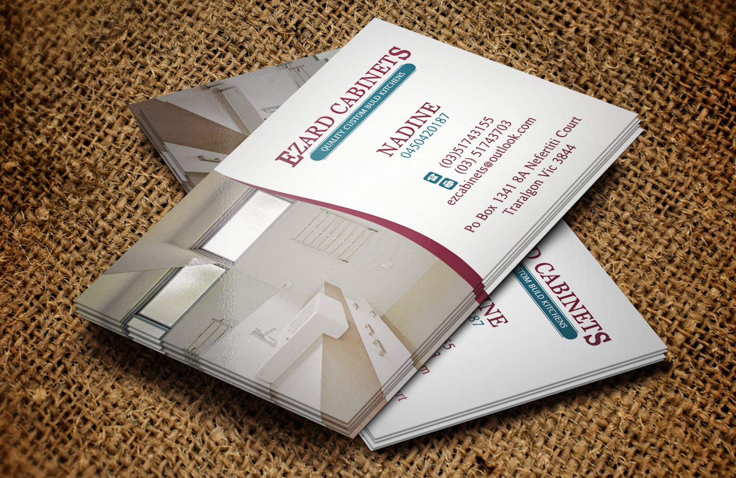 Business Card Design by Lanka Ama for Ezard Cabinets | Design #6540037