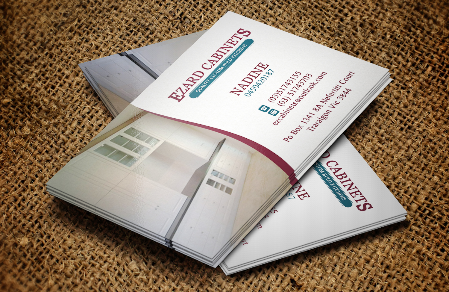 Business Card Design by Lanka Ama for Ezard Cabinets | Design #6540043