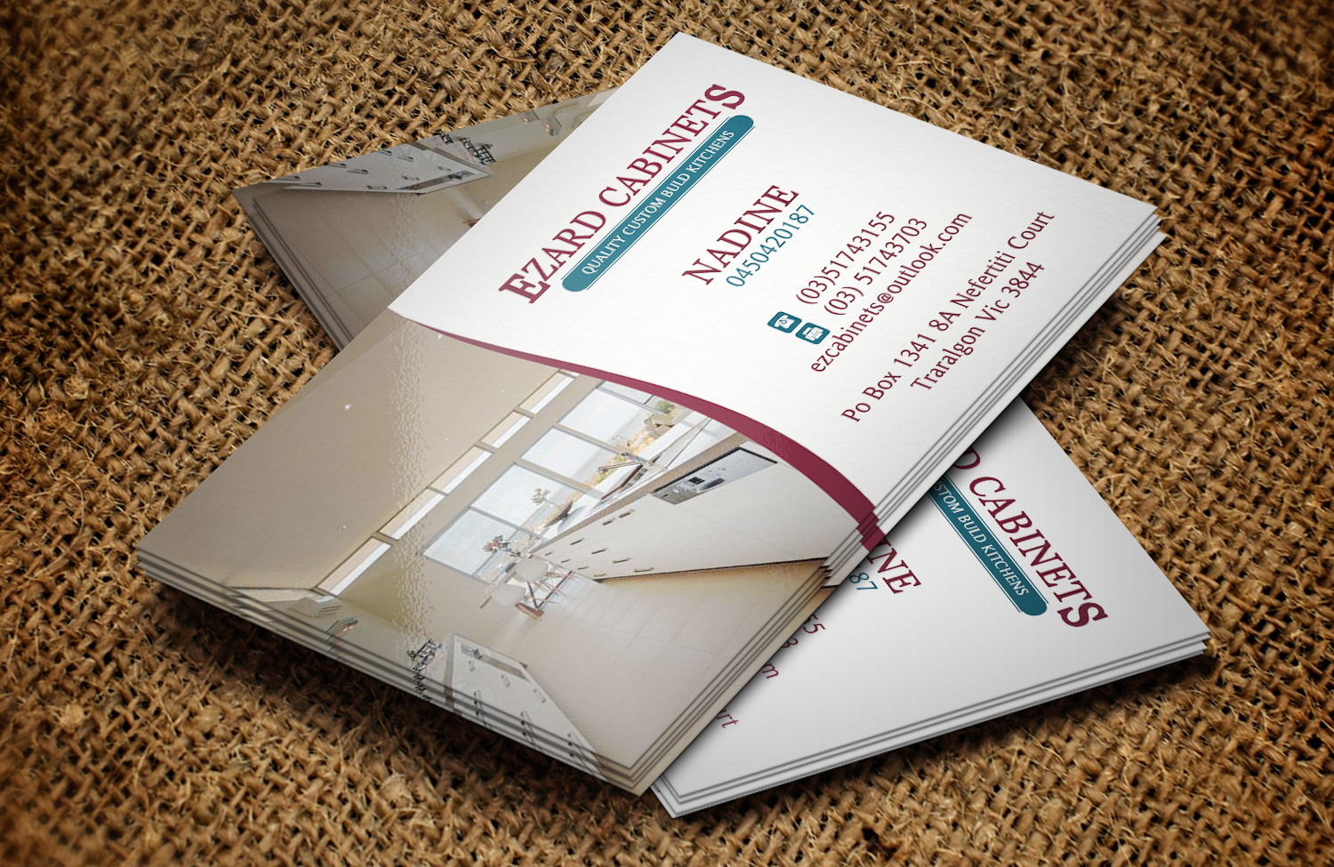 Diseño de Tarjeta de Presentación por Lanka Ama para Ezard Cabinets | Diseño: #6540047