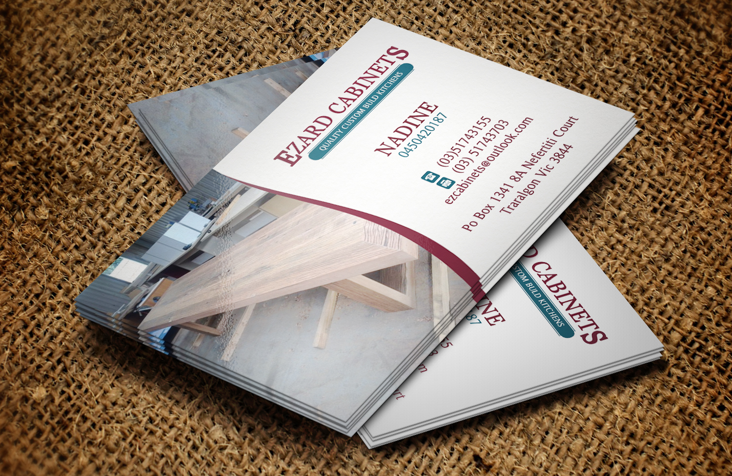 Business Card Design by Lanka Ama for Ezard Cabinets | Design #6540051