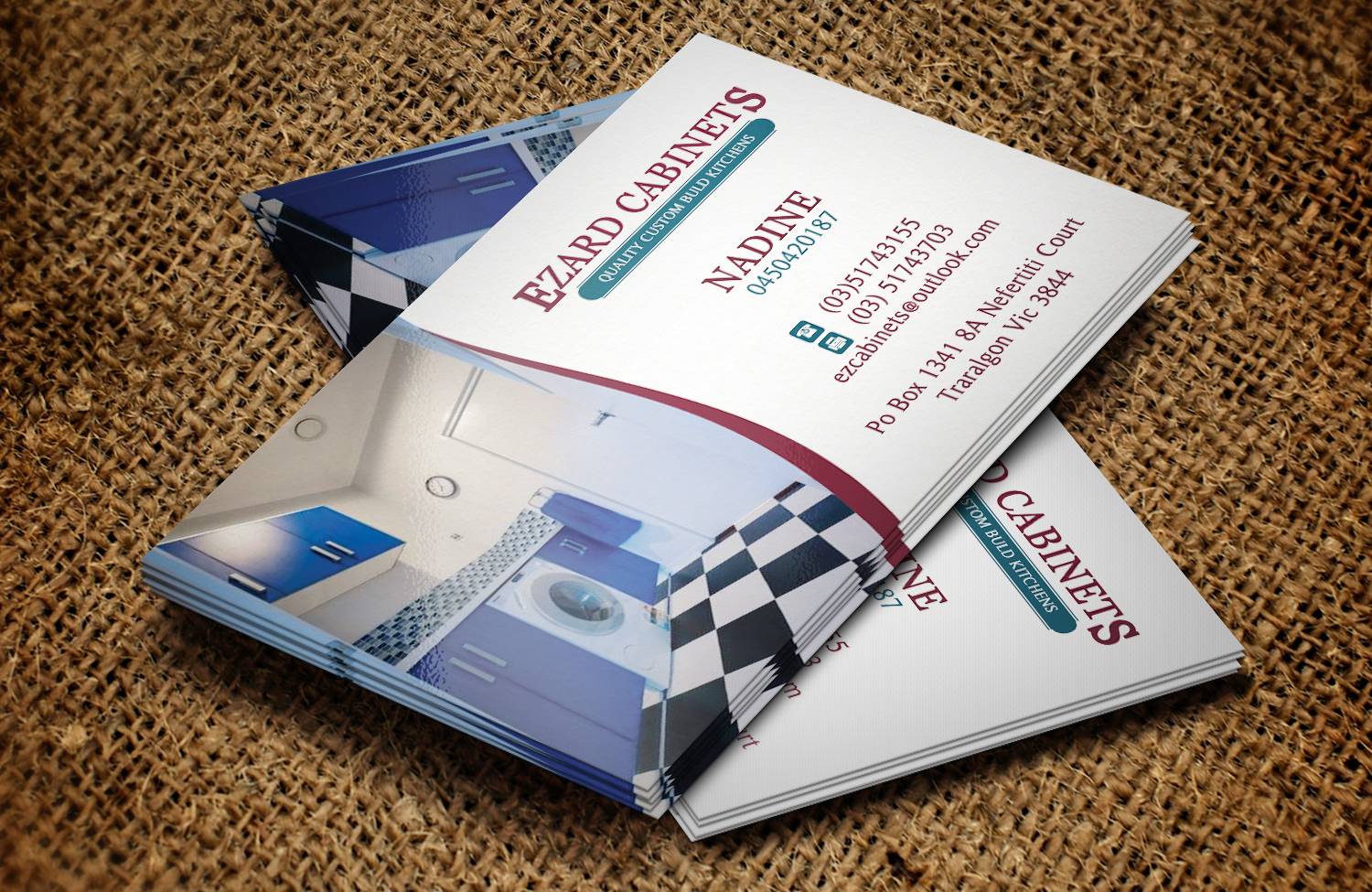 Business Card Design by Lanka Ama for Ezard Cabinets | Design #6540054