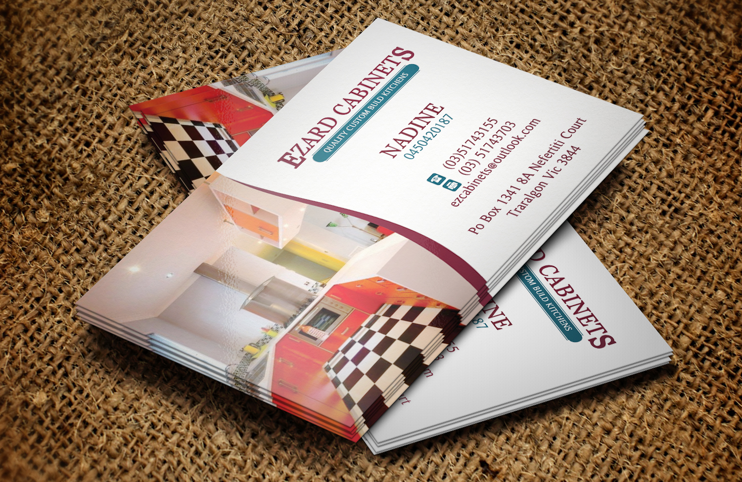 Business Card Design by Lanka Ama for Ezard Cabinets | Design #6540055