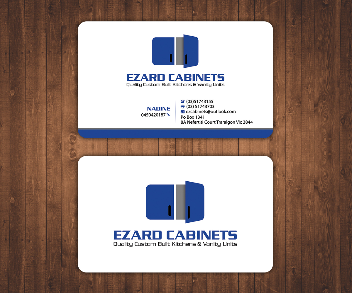 Business Card Design by Stylez Designz for Ezard Cabinets | Design #6556669
